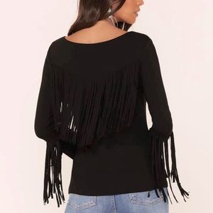 Idyllwind Groovy Fringe Bell Sleeve Top